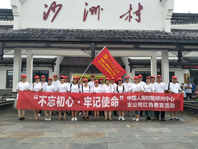 中国人寿财险郴州中心支公怀党员沙洲村红色教育活动
